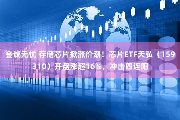 金诚无忧 存储芯片掀涨价潮！芯片ETF天弘（159310）开盘涨超16%，冲击四连阳